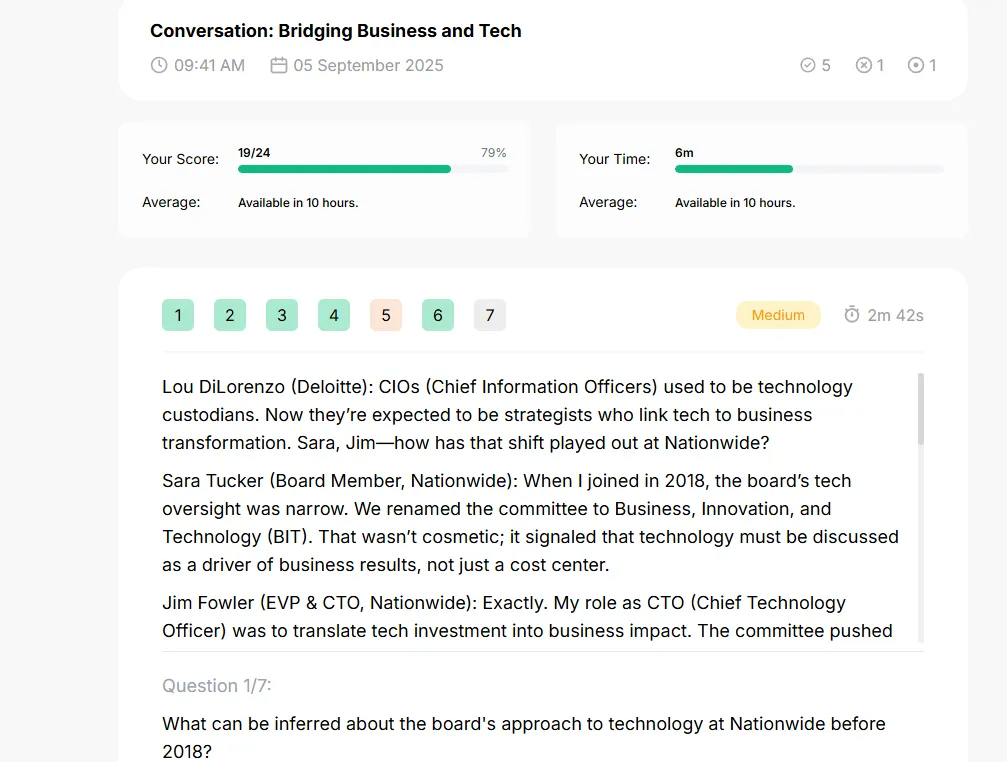 Need help with today's RC [Conversation: Bridging Business and Tech ...